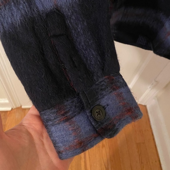 All Saints blue plaid Gallaway shirt - Picture 6 of 8